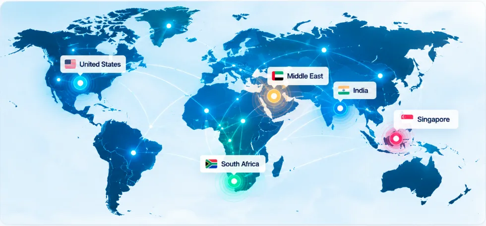 CAPTIV Global Presence World Map